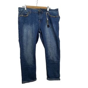 Essentials by A.B.S Women's Jeans Sz 12 Pockets With Studs New With Tag